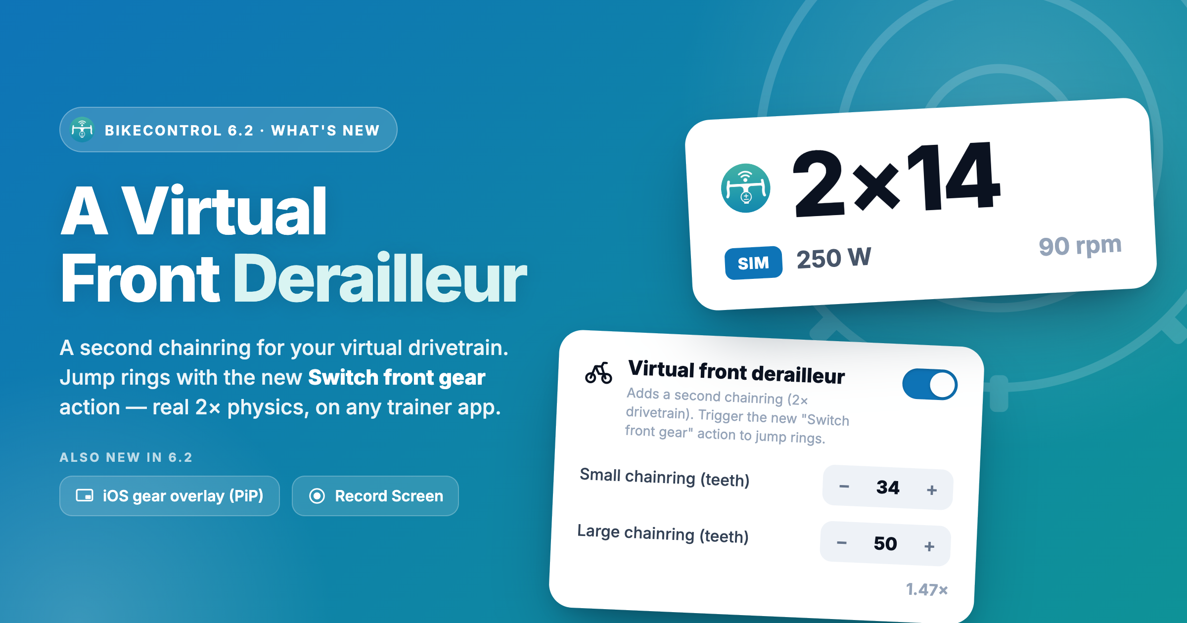BikeControl 6.2 – More Realism: A Virtual Front Derailleur