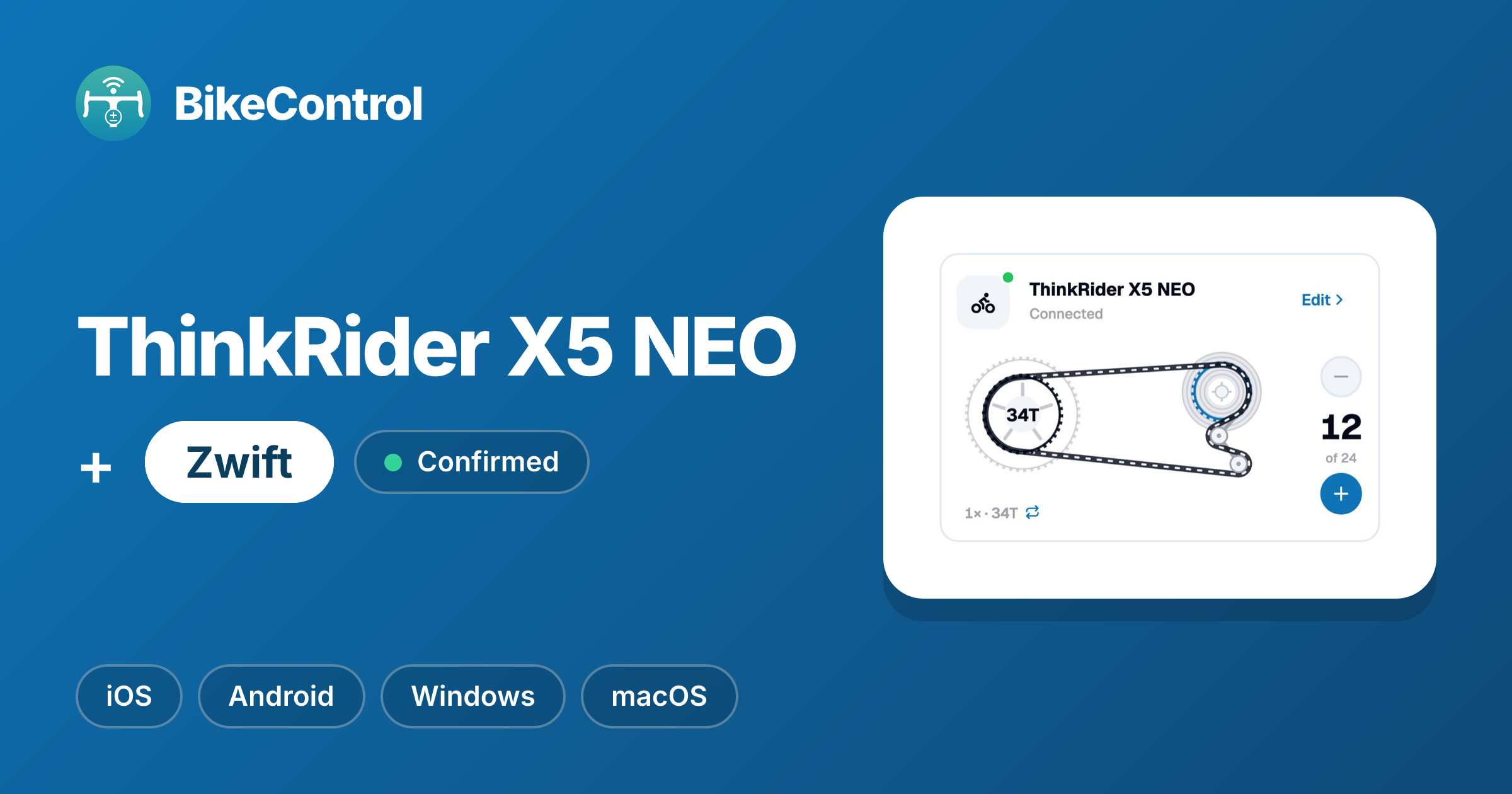 ThinkRider X5 NEO virtual shifting with Zwift – BikeControl