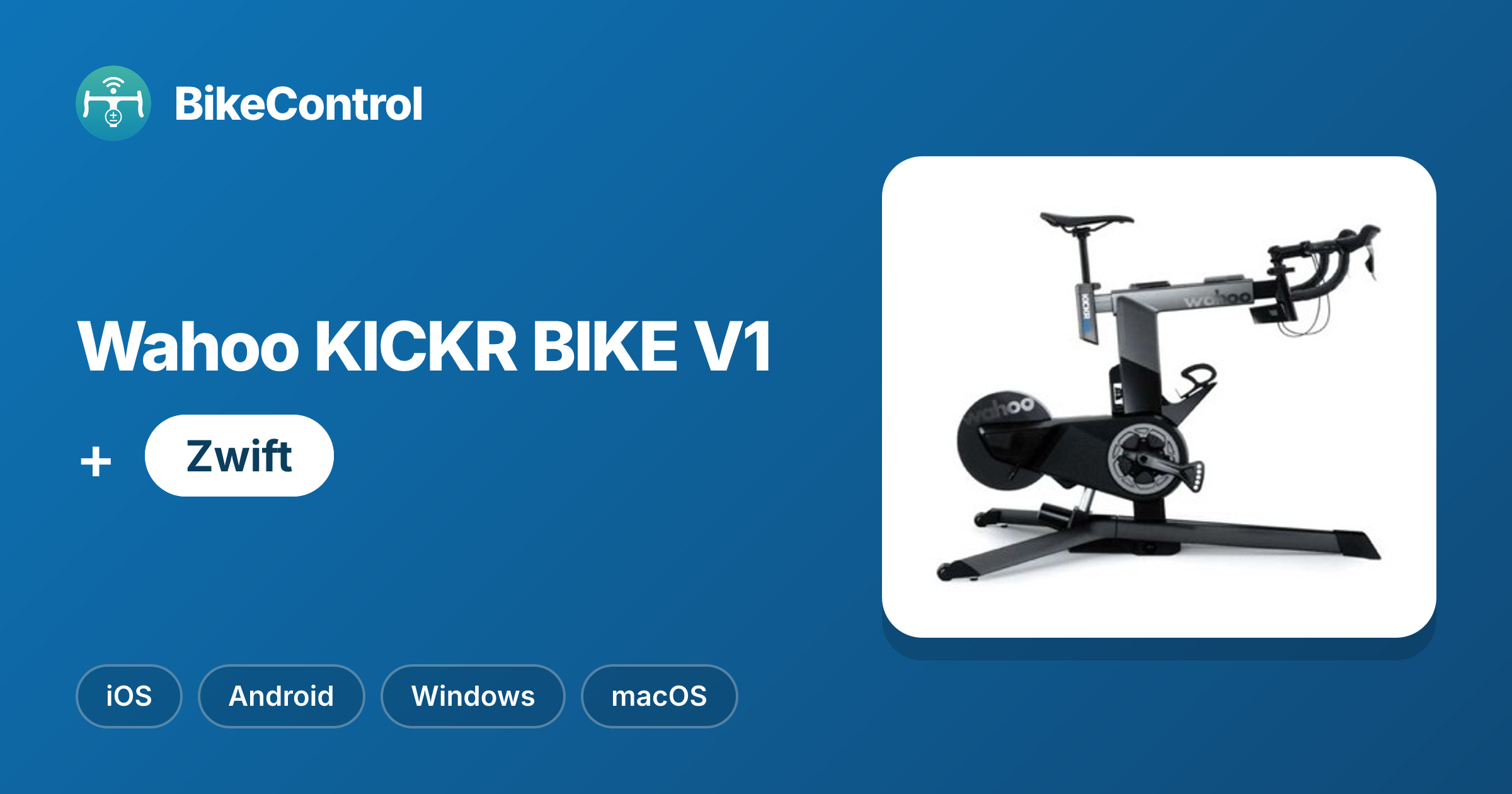 Use Wahoo KICKR BIKE V1 with Zwift - BikeControl